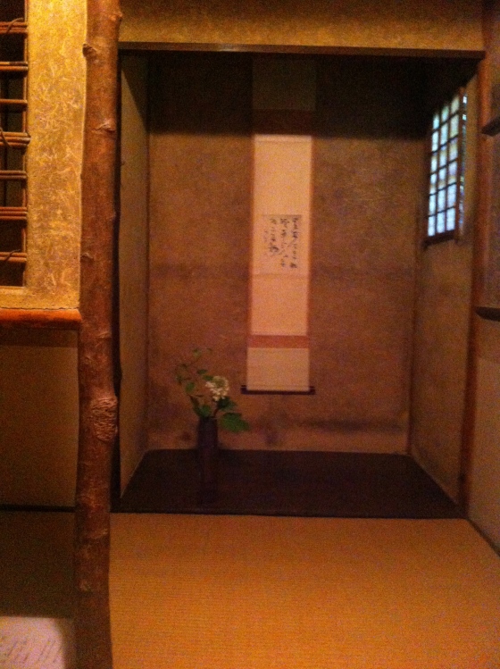 Inside the teahouse. This is where the Daimyo would also enjoy Tea Ceremony.